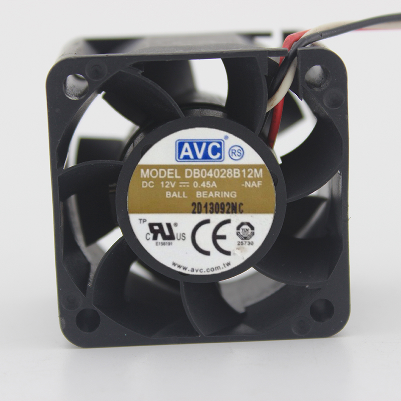 Original AVC DB04028B12M Cooling Fan 12V 0.45A 5.4W 3wires DB04028B12M Fans